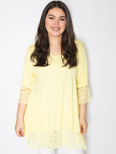 Blonde bluse trekvart ærme